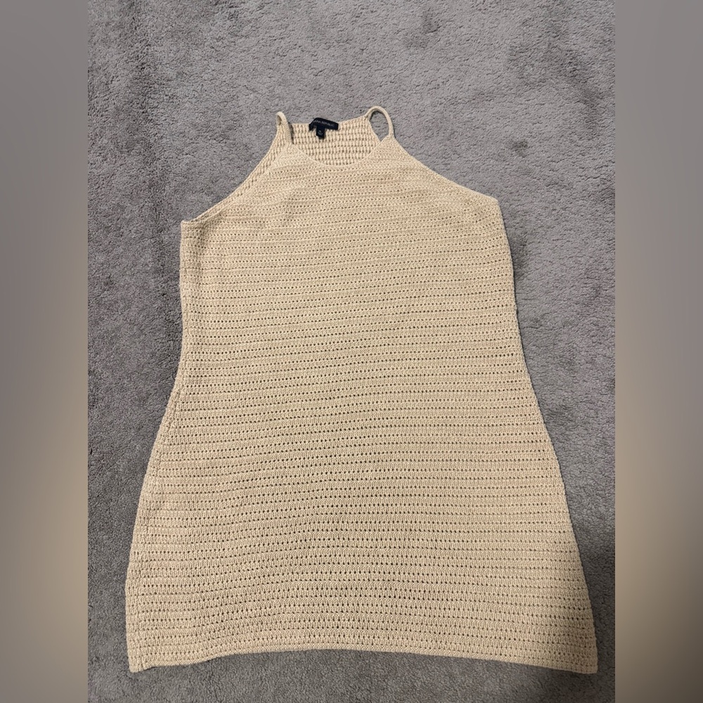 Banana Republic Cream Crochet-Knit Women's Sweater Dress